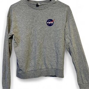 H&M Gray NASA Logo Sweatshirt